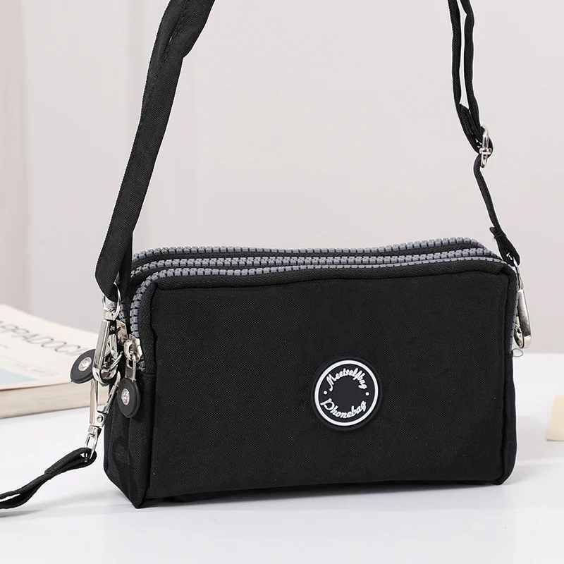 

New three-layer crossbody phone bag, large capacity long purse, hand-held small wallet