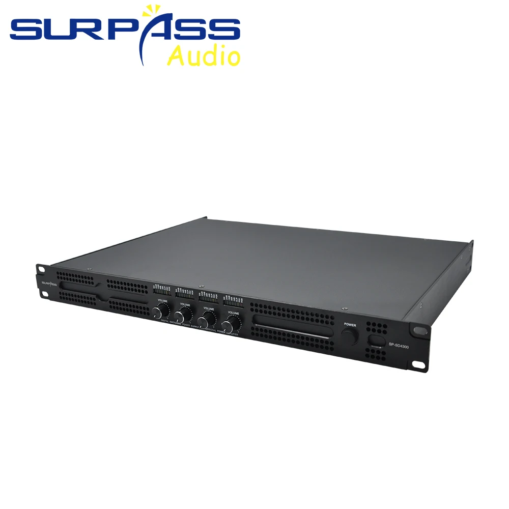 4 Zone 300W 1U Class D Amplifier Remote Control Home Cinema Stereo Amp