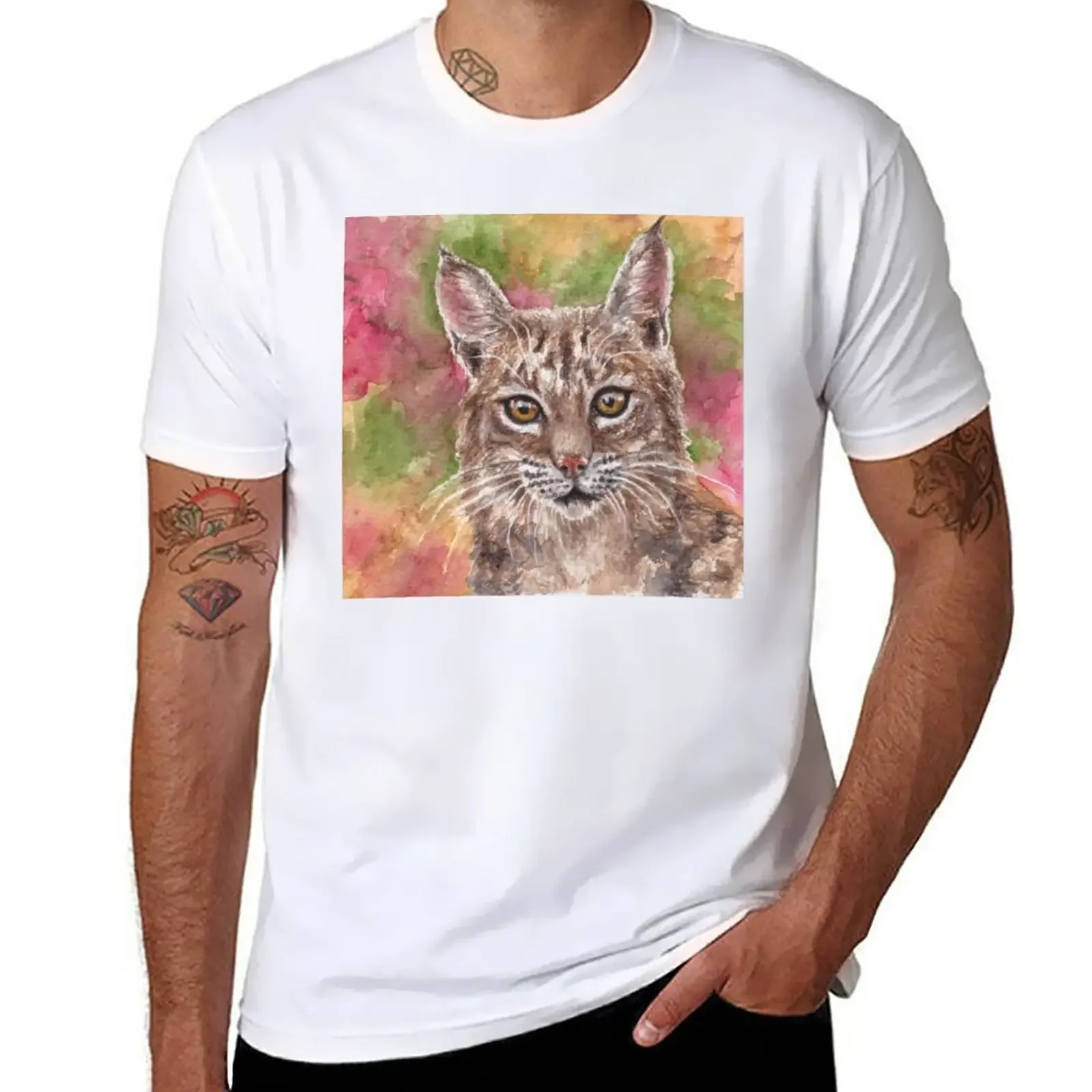 Bobcat, Sonoran Desert T-Shirt anime clothes funnys quick-drying Men's t-shirt