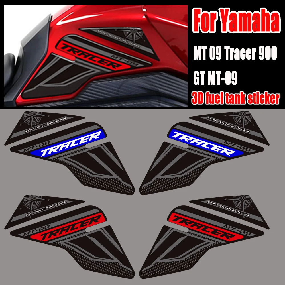 For Yamaha MT09 MT 09 Tracer 900 GT MT-09 Motorcycle Wind Deflector Windscreen Gas Fuel Oil Kit Knee Tank Pad  3DStickers Decals