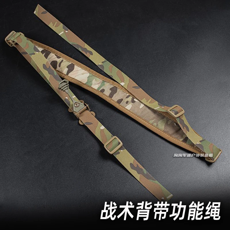 Tactical strap with adjustable double point compartment strap rope, multifunctional backpack with camera strap