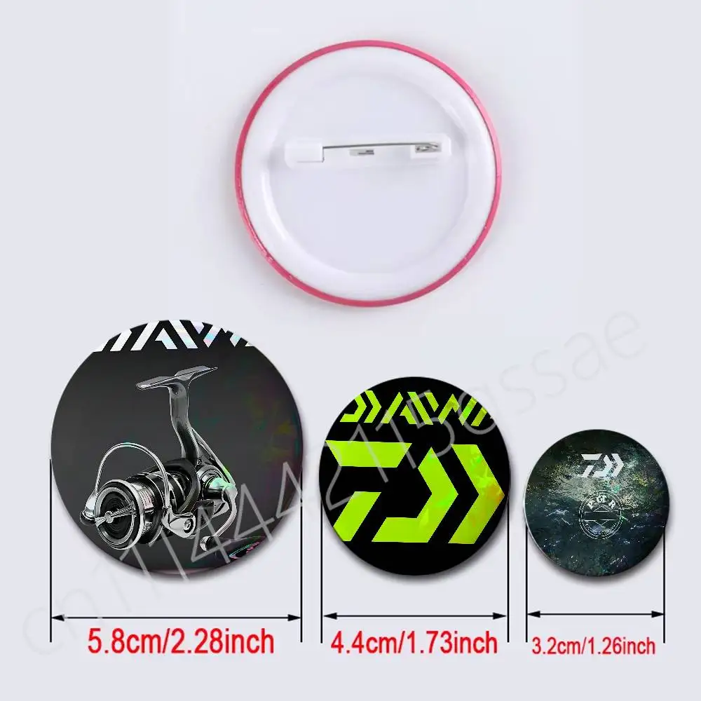 D-DaiwaS Fishing Logo Cartoon Enamel Pins Anime Game Character Brooches for Backpack Accessories Snap-in Badges