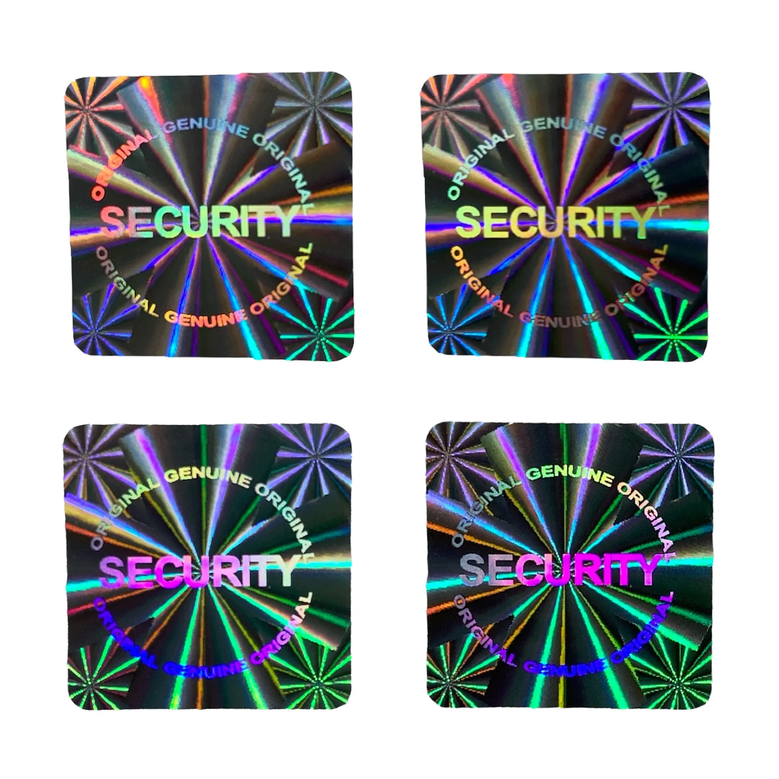 245pcs/490pcs Square Security Seal Hologram Sticker Single Use Tamper Evident Original Genuine Laser Stickers 20x20mm