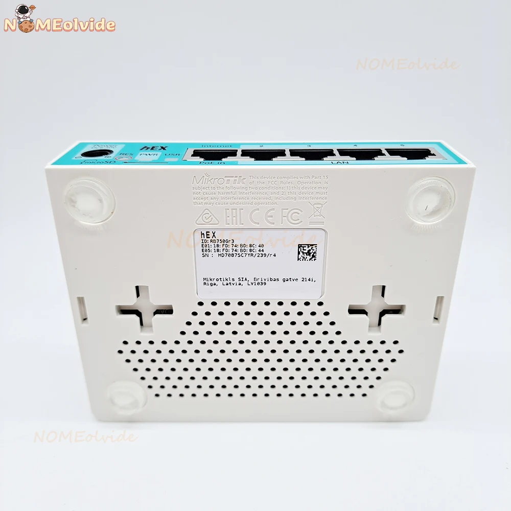 Original MikroTik Gigabit Ethernet Router hEX RB750Gr3 Router Supports 5 10/100/1000 Mbps 5 Ethernet Ports small easy to use