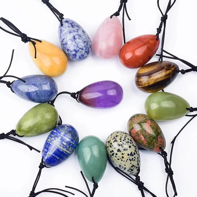 Drill Massage Egg Natural Crystal Jade Mineral Ball Kegel Vaginal Exercise Tool Pelvic Floor Muscle Health Care Women
