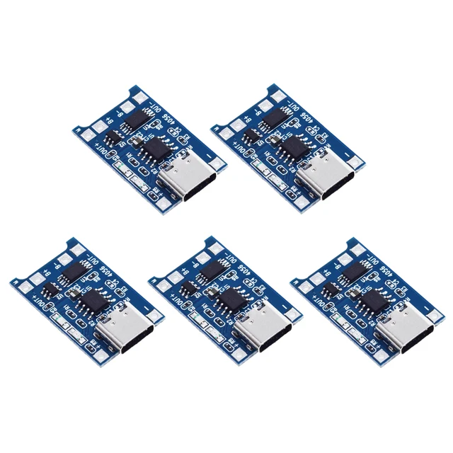 5 sztuk 5V 1A type-c USB 18650 bateria litowa płytka ładująca moduł ładowarki + ochrona podwójne funkcje TP4056