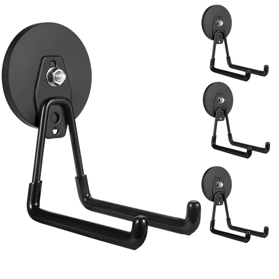 

Магнитные крючки, сверхмощные редкоземельные магниты с крючками, большой магнитный держатель для инструментов для подвешивания садовых инструментов, дрелей, лопат, брёв