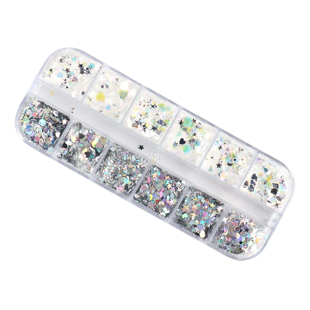 1 Box Unregelmäßige Stern Nail art Pailletten Dekorative Paillette Für Maniküre Diy Fingernagel Dekoration Glitter Liefert