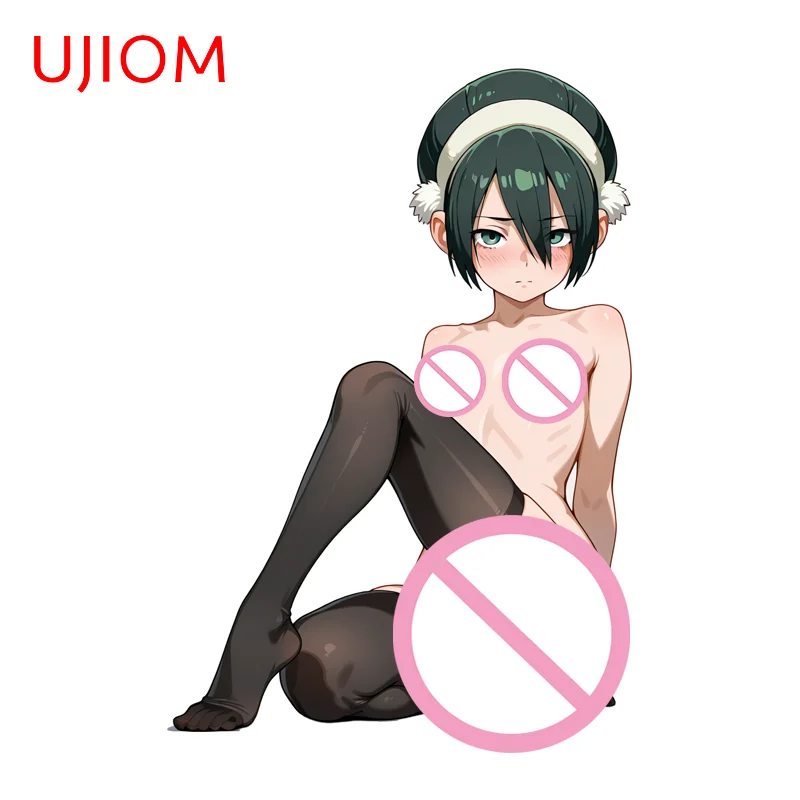 UJIOM Toph ساحر عارية Waifu الجدار ملصق رائعة الركوع يجلس مقاوم للماء ملصق حائط من الفينيل مناسبة لخزانة Vestibulec #6