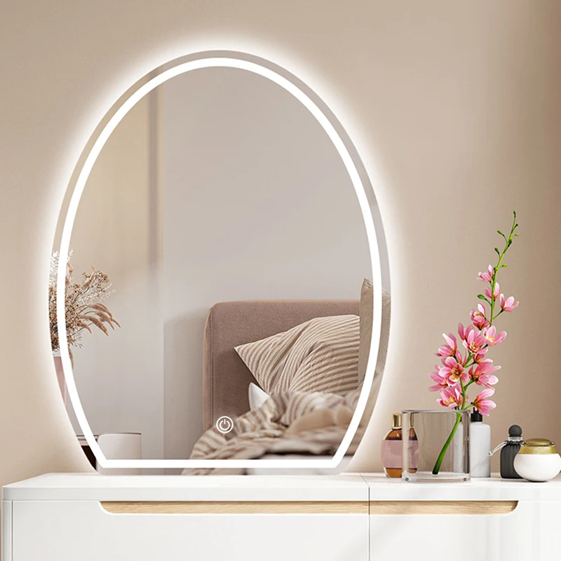 Girls Wall Makeup Mirror Hook Bathroom Luxe Kawaii Makeup Mirror Sticker Asthetic Ozdoby Do Pokoju Home Design Accessories