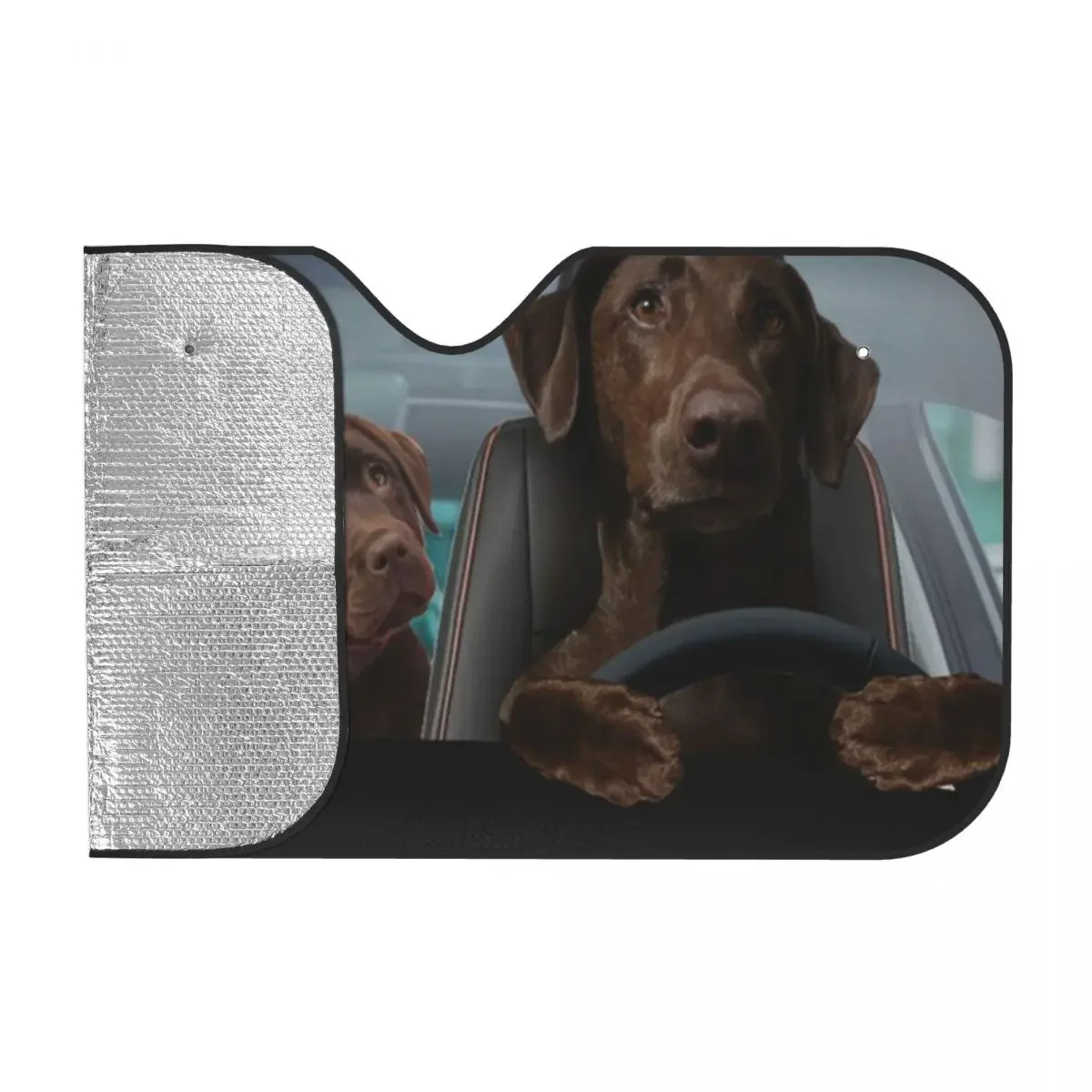 Auto Interior Funny Dog Design Car Visor High Quality Schnauzer Dog Driving 3D Summer UV Protection Front Windshield Sun Shade