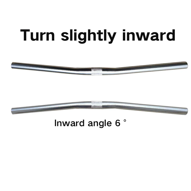 Kierownica 25,4 mm do roweru składanego, e-bike'a, aluminiowa kierownica prosta 560 mm 580 mm z odgięciem 6 stopni, ergonomiczna, komfortowa, ulepszona, 6061