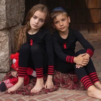 2026 Ali Plus Children Autumn Soft Striped Set  Kids Cotton Sets  Family Matching Outfits