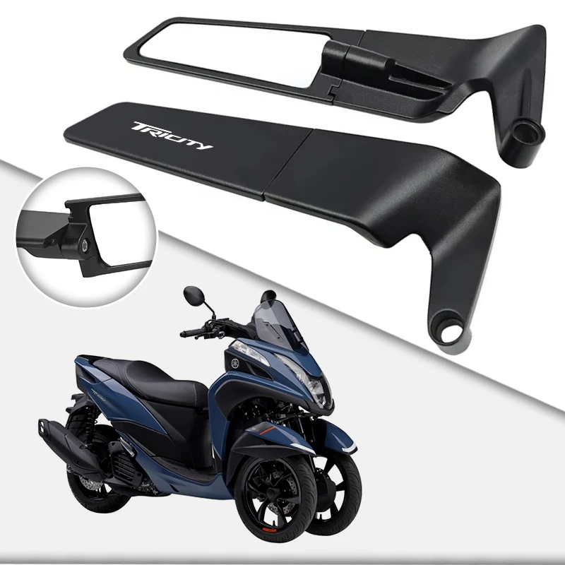Motorcycle Side Rear view Mirror Blind Spot Rearview Mirrors For Yamaha Tricity300 Tricity Tricity125 Tricity155 300 Alloy