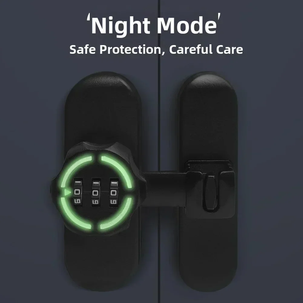 Password Door Latch 90/180 Degree Barn Sliding Bathroom Lock Digit Security Password Keyless Drawer Cam Lock For Drawers Cabinet view 3