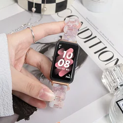Resin Strap For Huawei band 8 Correa Bracelet Watchband For Huawei band 7/6 Pro fashion Women Strap Replacement Sport Wristband