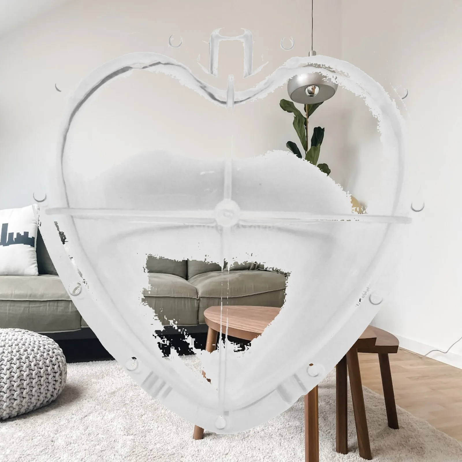 Transparent PP Watermelon Growing Molds Heart Shape Garden Fruit Shaping Tool Sturdy and Easy to Use for Home Garden Plants