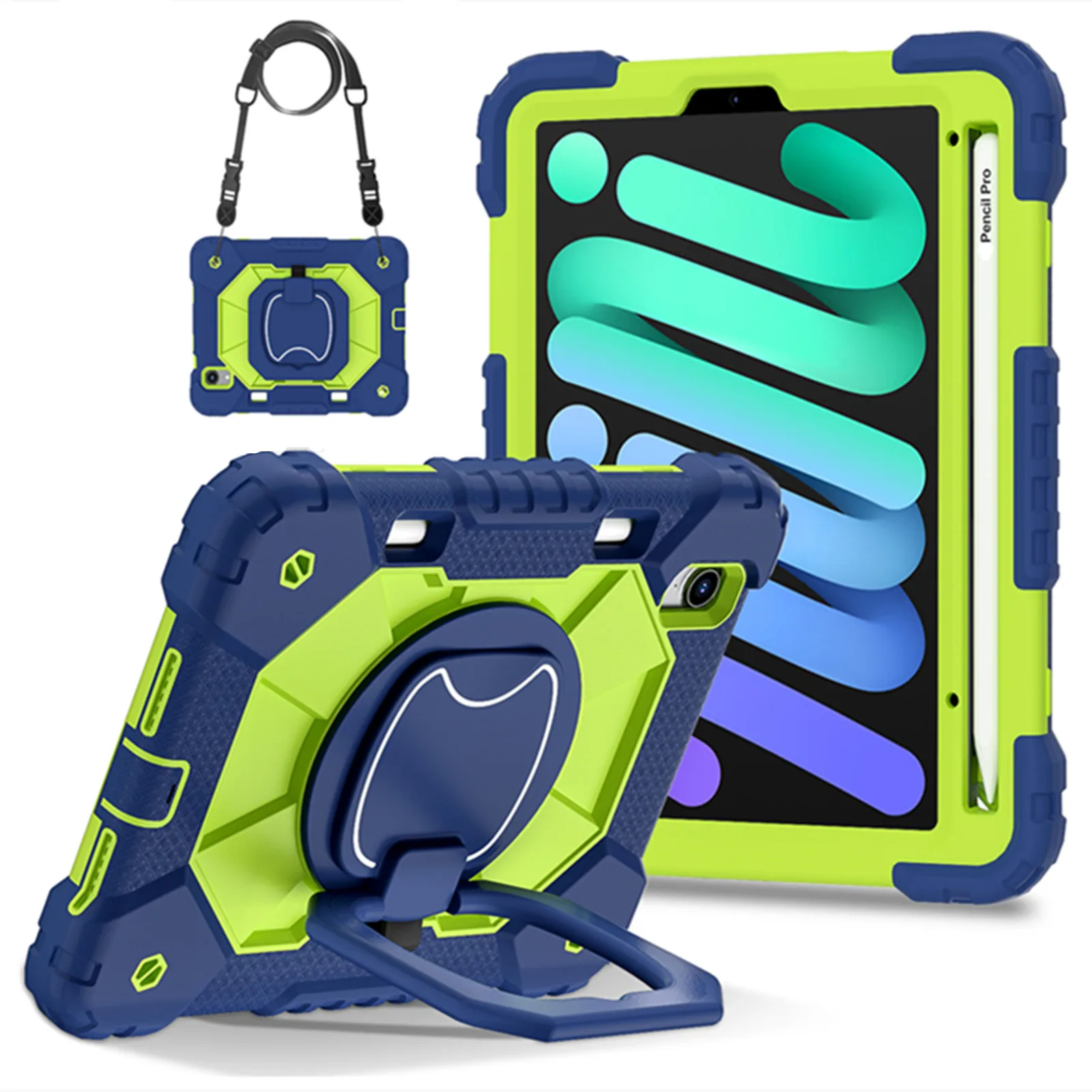 Kids Tablet Case Shockproof For iPad mini 7 6 Pro 11 Air 11 13 Tablets Wristband Cover For iPAD 10.2 11th 10th A16 Air 5 4 10.9