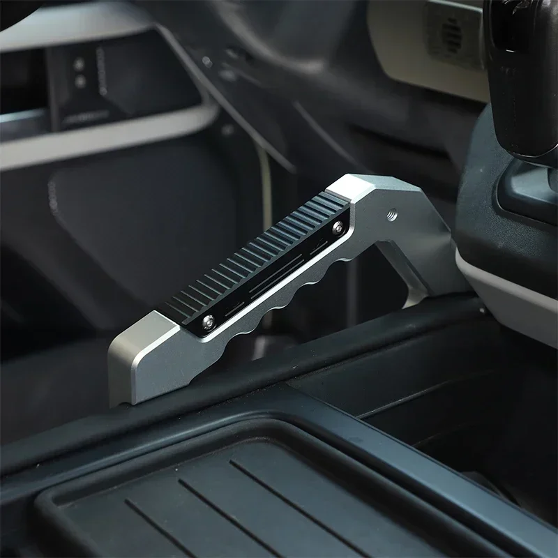 

Aluminum Black Car Center Console Grab Handle Hand Holder Grip Trim Car Accessories For Land Rover Defender 90 110 130 2020-2025