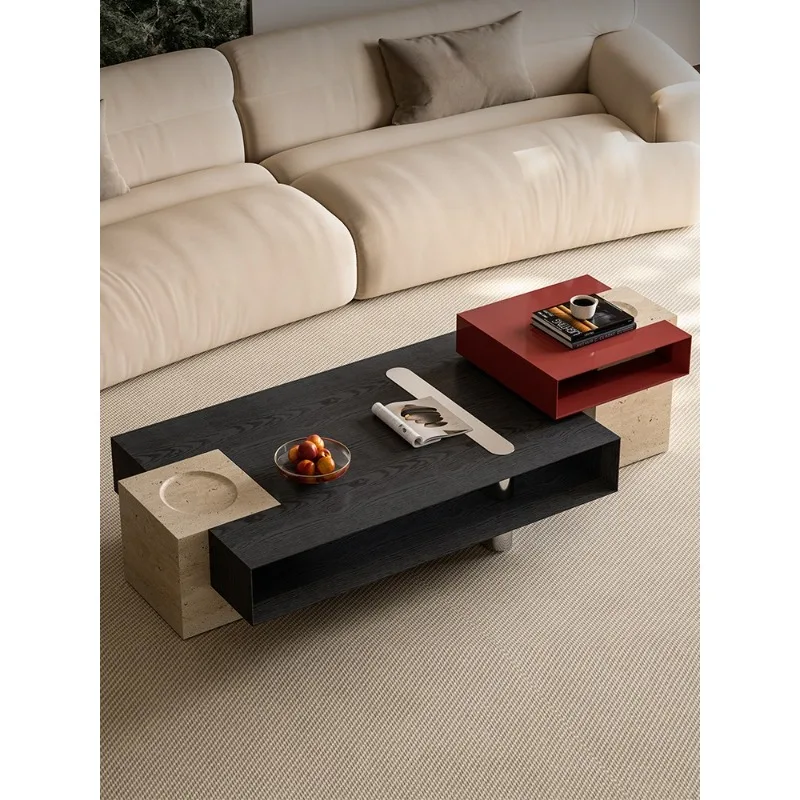 

Italian minimalist coffee table light luxury high-end new living room home small apartment designer coffee table combination