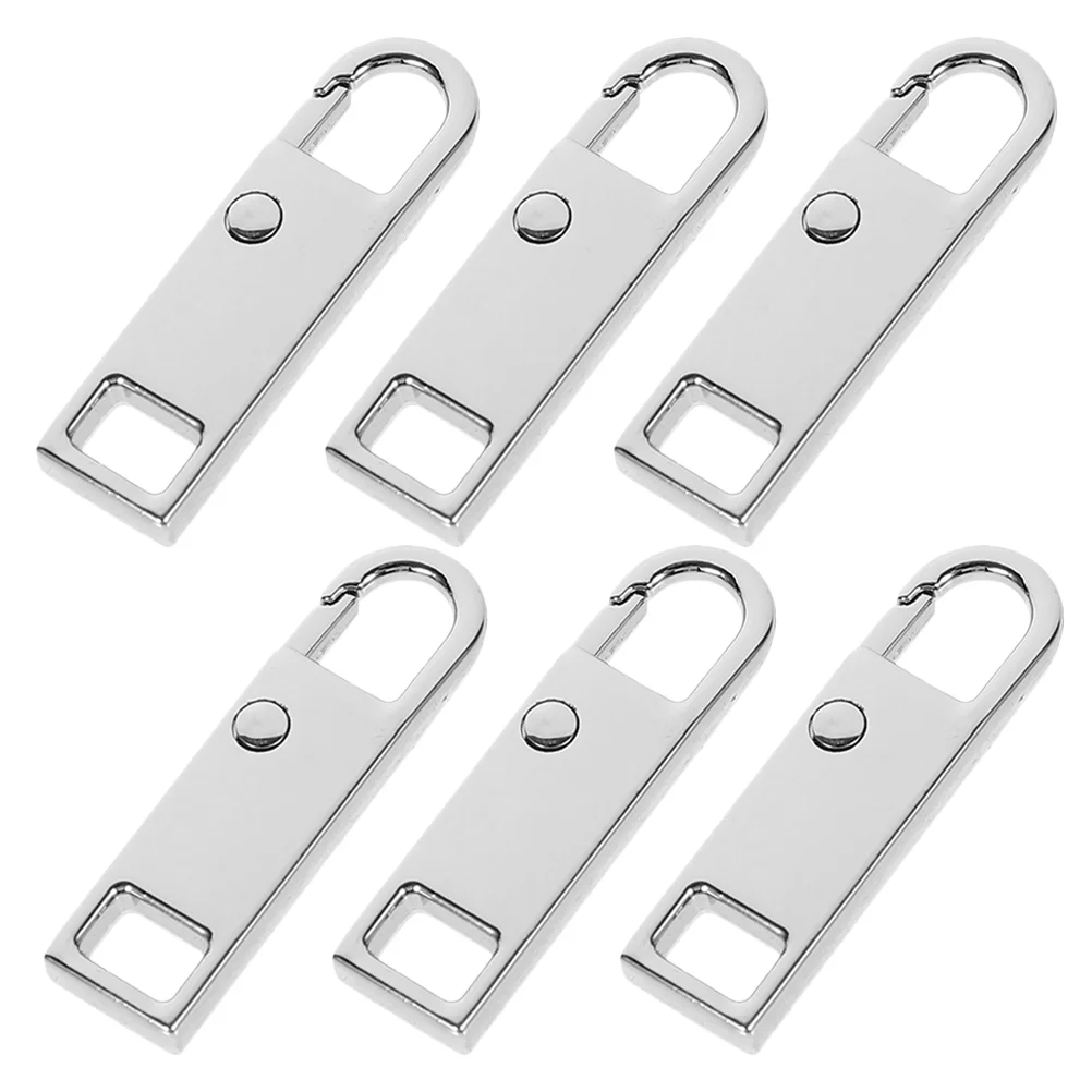 

6 Pcs Zipper Slider Suitcase Zipzz Purse Pull Head Replacement Pulls for Pendant