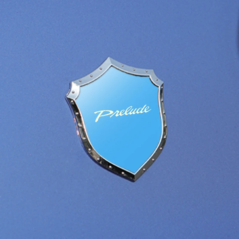 

3D shield car stickers Metal stainless steel car accessories auto for honda prelude gen 1 2 3 4 5
