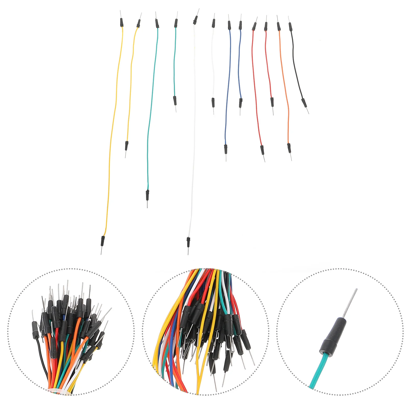 120Pcs Solderless Breadboard Jumper Wires Male to Male Flexible Assorted Cables for Electronic Prototyping and School Projects