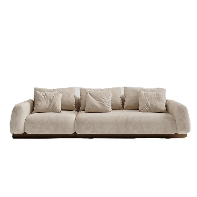 

Simple wabi sabi medieval fabric sofa cream style living room straight special-shaped corner combination sofa