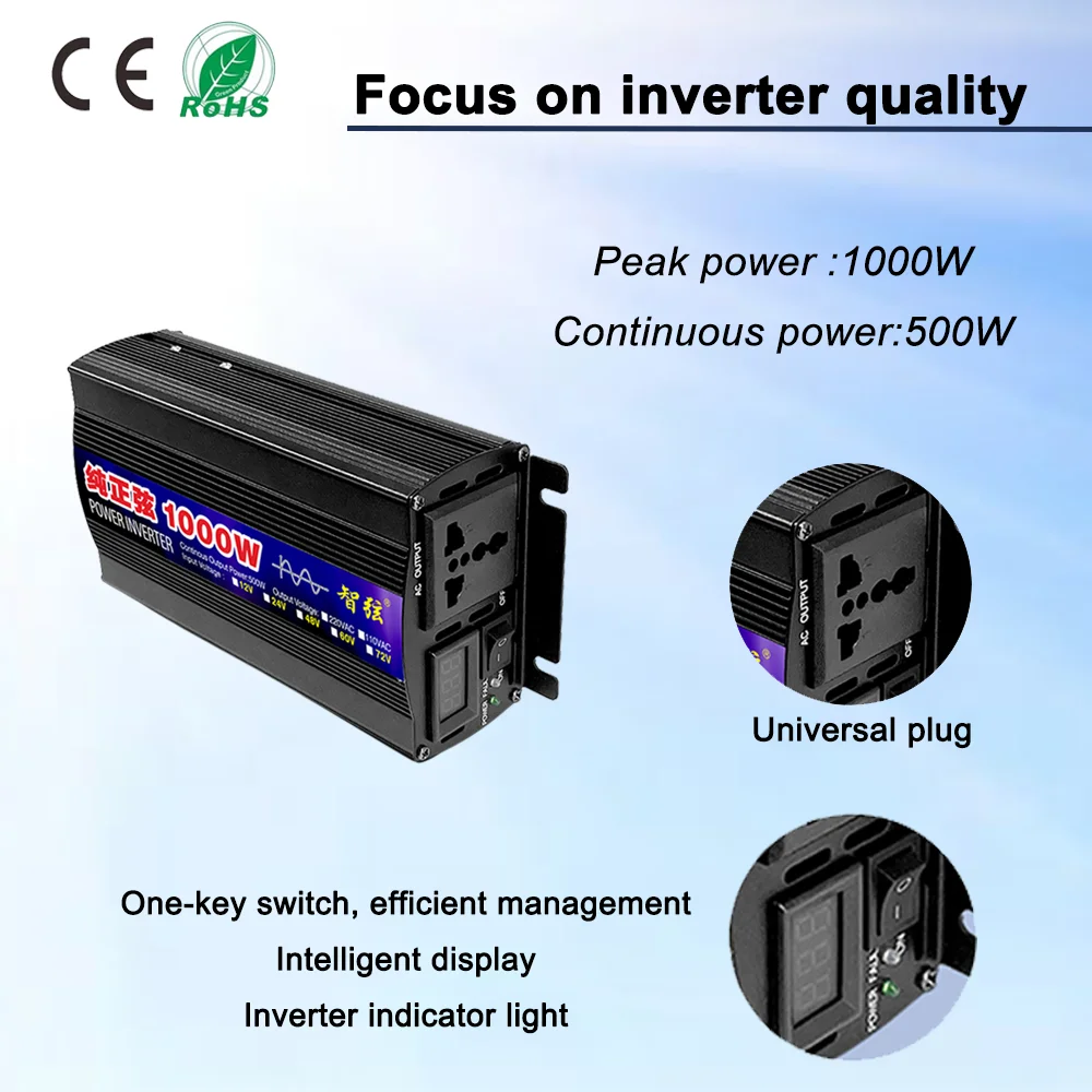 

Inverter 220V 12v 24v 1000W 1600W 2000W 2600W 3000W 4000WCar Power Inverter General purpose on-board inverter