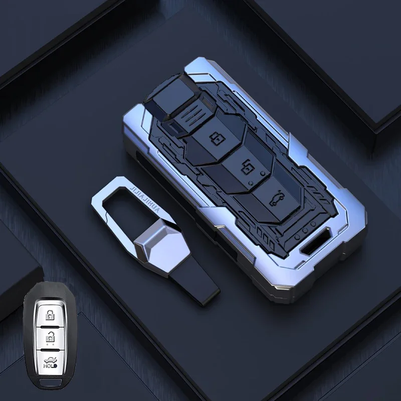 

Zinc Alloy Car Remote Key Case Cover Protect Shell Bag For Infiniti QX50 QX60 Q60 Q70 2020 2021 Holder Auto Accessories