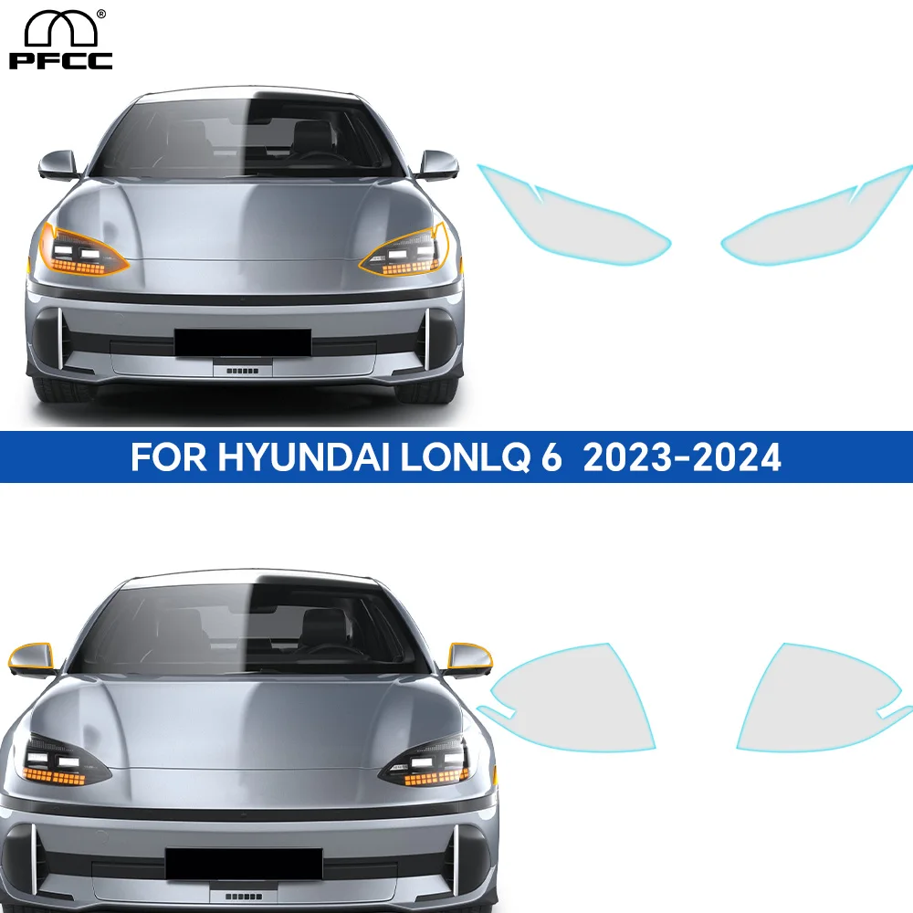 

For Hyundai loniq 6 2023 2024 PPF TPU Clear Headlight Car Paint Protection Film PPF Pre Cut Accessories Transparent
