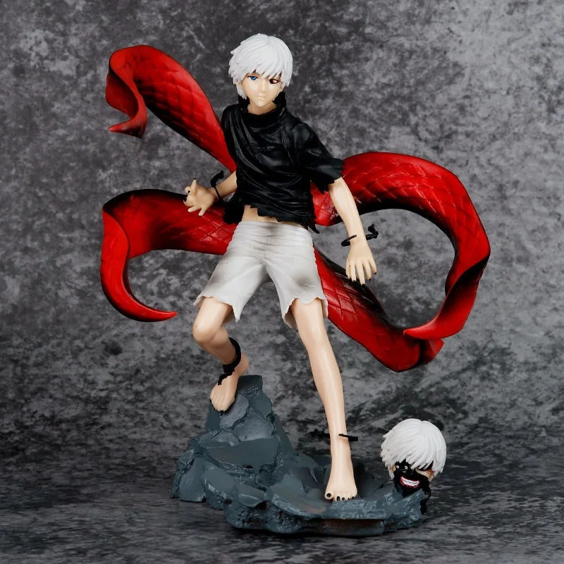 Tokyo Ghoul Kaneki Ken  Figure Mask Model Doll Anime Two Heads Statue Ornament Cool Fight Gifts Toys