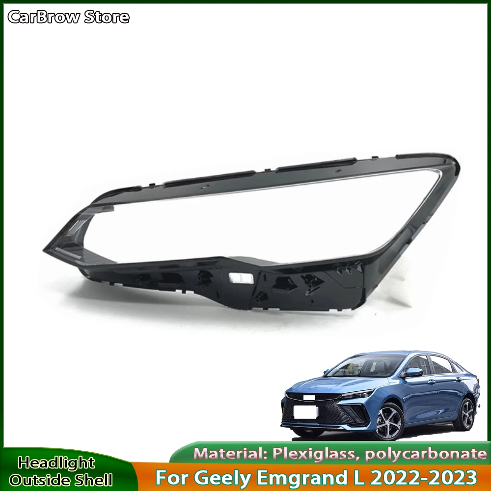 

Headlight Shell Lampshade Lens Lamp Shade Plexiglass For Geely Emgrand L 2022-2023 Headlamps Transparent Cover