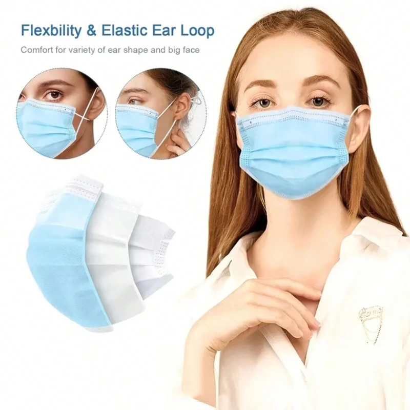 50 Pieces/Pack, Disposable Mask, Suitable For Home And Office Protective Three-layer Breathable Comfortable Nose/Mouth Mask