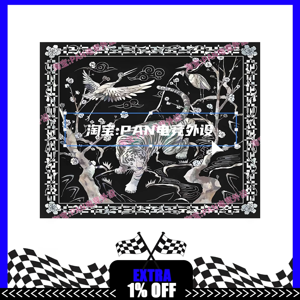 PAN Esports Sakura Prism Glass Mousepad Smooth and Speed Mouse Pad FPS Duplicate Gamesense Sonar Minhwa For TTK APEX CSGO PC