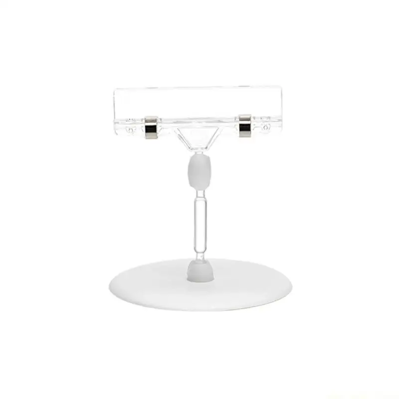 F62C Creative Adjustable Photo Clip Holder Multi-Size Transparent Desktop Message Holder Price Label Rack School Background