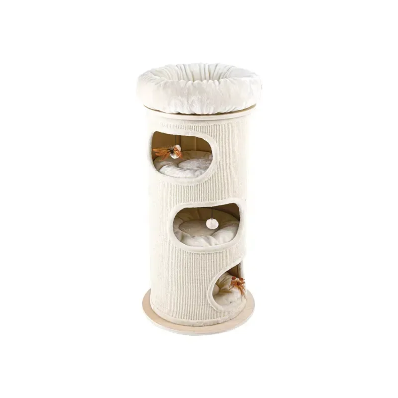 for Sisal Bucket Cat Climbing Frame Cat Tower Semi-enclosed Nest Villa Pet Supplies