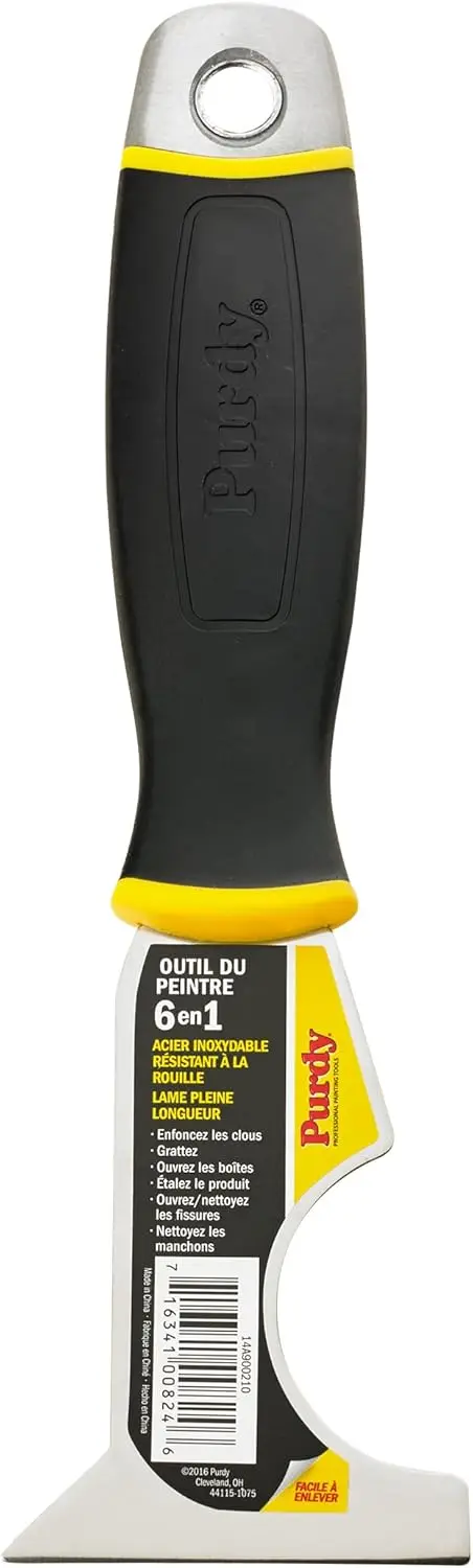 6-in-1 Multi-Tool with Ergonomic Grip for Surface Prep and Painting Cleanup
