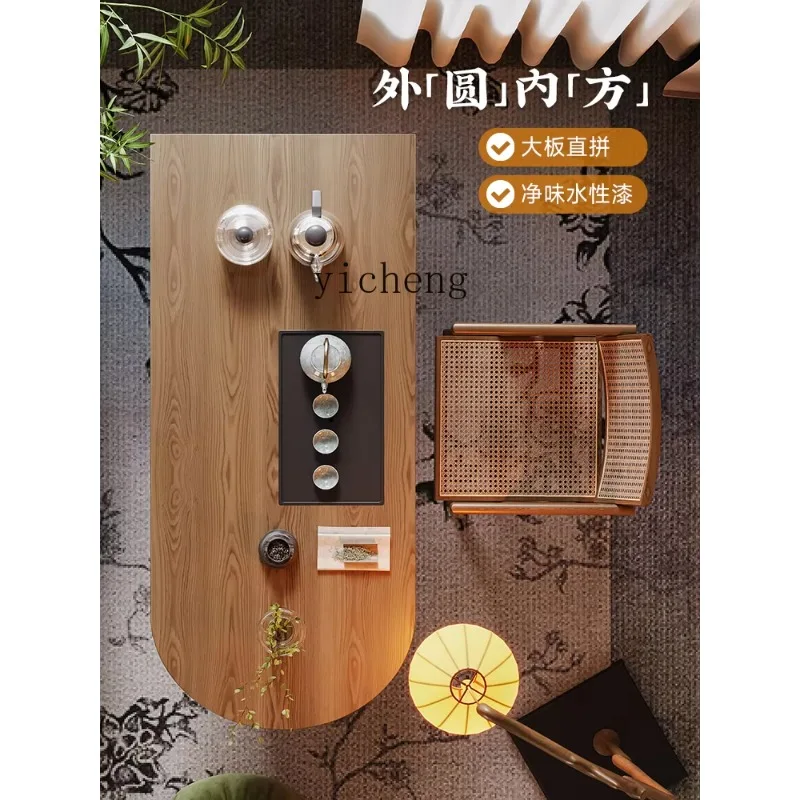 CZ-31  solid wood balcony exquisite tea table and chair combination living room home Zen small apartment tea table