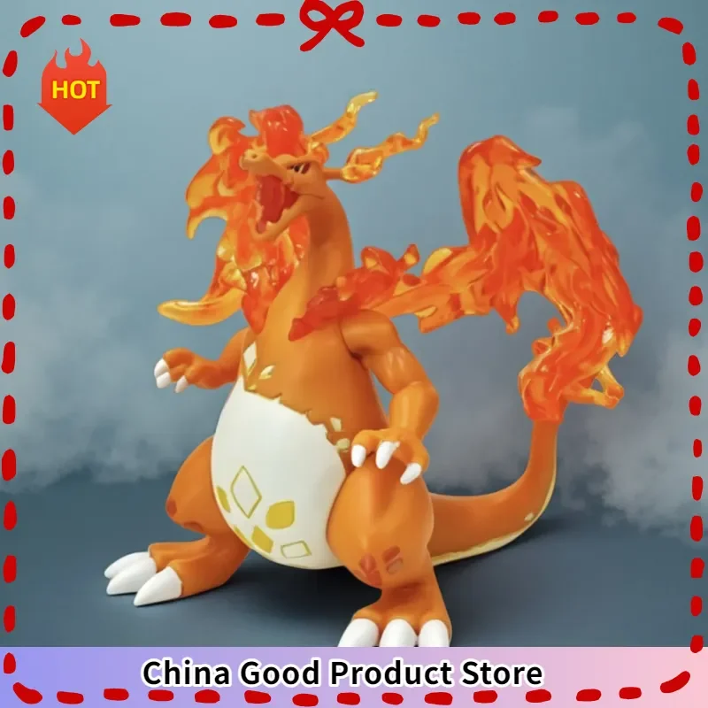 Heißer 9,5cm Gigantamax Glurak Actionfigur Anime Desktop-Deko Sammlerfigur Trendiges Spielzeug Cartoon-Kollektion Geschenk