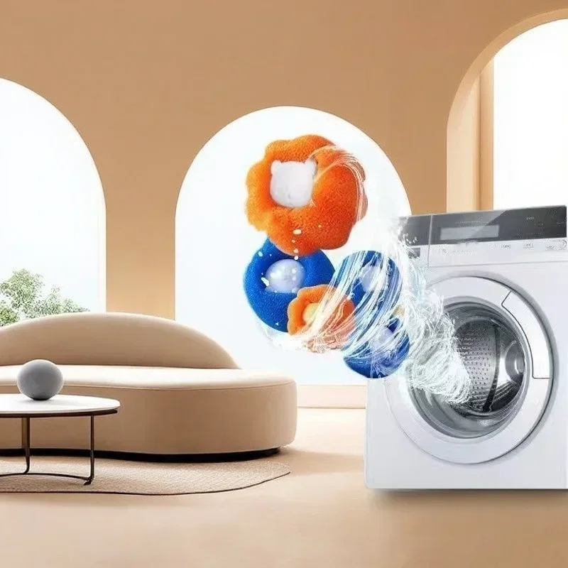 

Reusable Pet Hair Removal Laundry Ball for Washing Machine, Prevents Tangles and Wrapping, Sticky Dust Collector