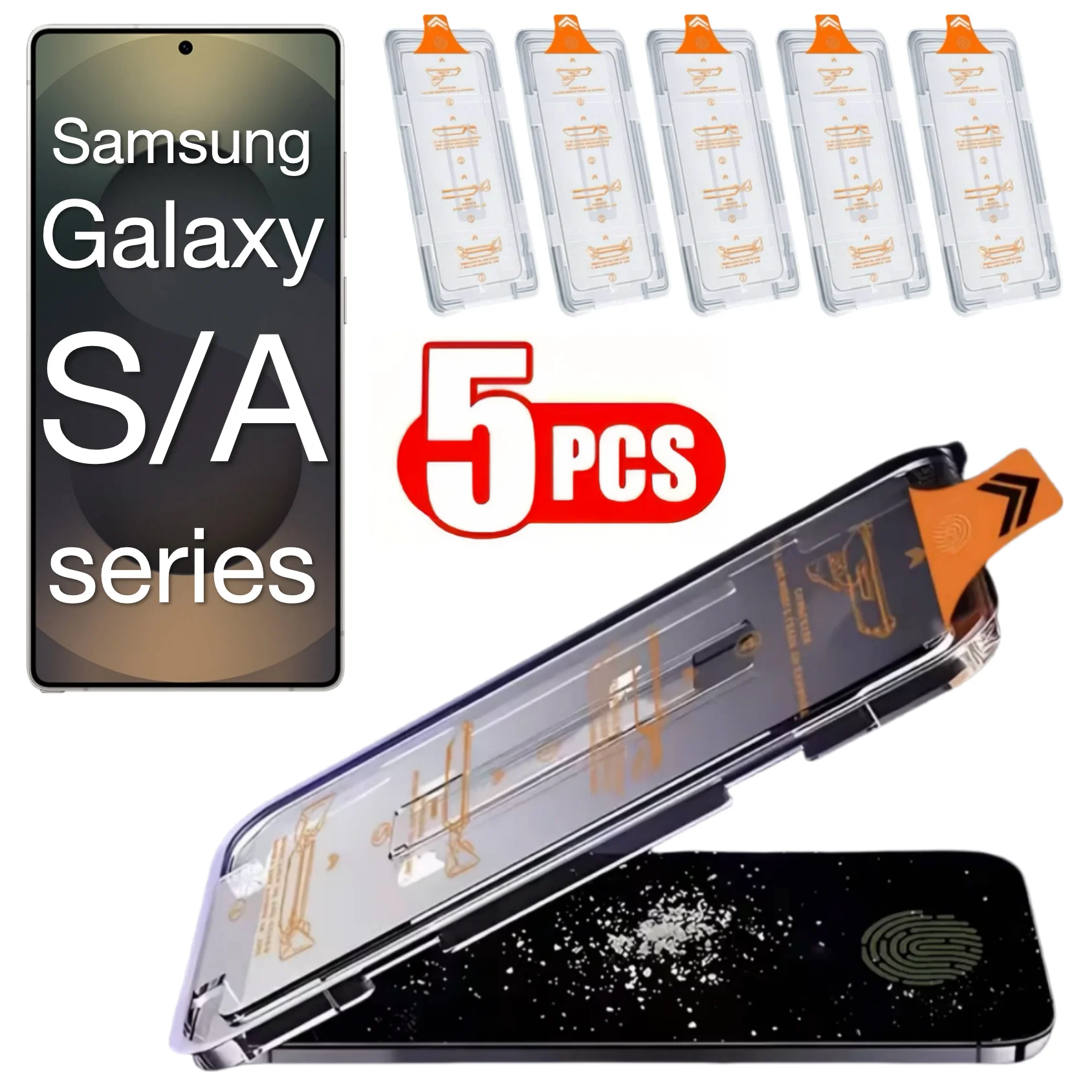 

5Pcs For Samsung Galaxy S25 S24 Ultra S23 S22 S21 Plus A55 A56 A36 A25 A15 A35 A26 A16 A54 5G Screen Protector Tempered Glass