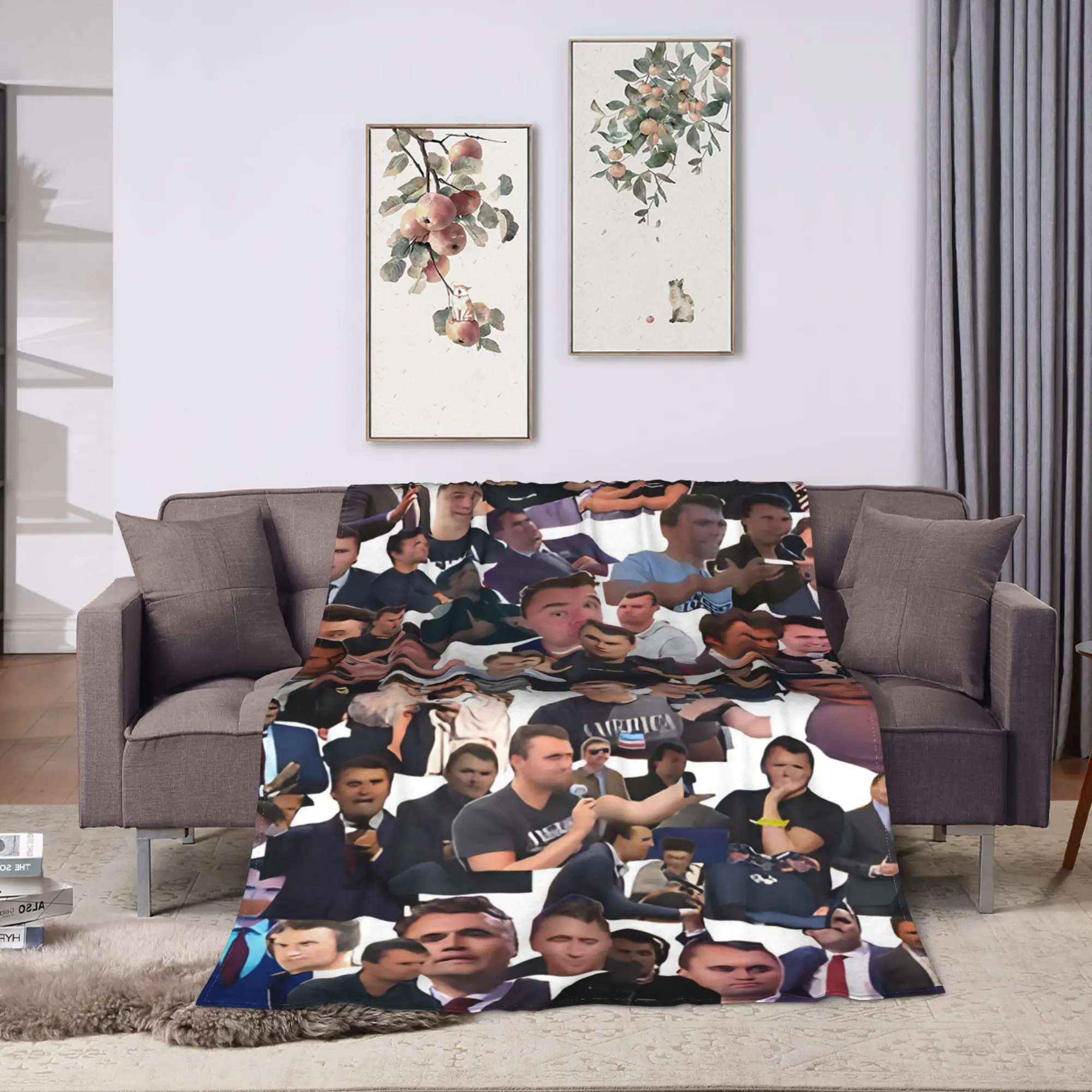 Warm Blankets Students Camping Charlie Kirk R.I.P Throw Blanket  Flannel Bedspread For Outdoor Funny Sofa Bed Cover