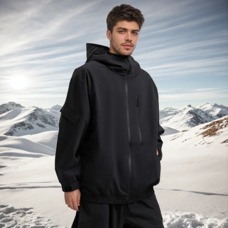 

Men Ski Jackets Solid Waterproof Windproof Warm Skiing Tops Breathable Thermal Snowboarding Coats Winter Outdoor Sports New 2025