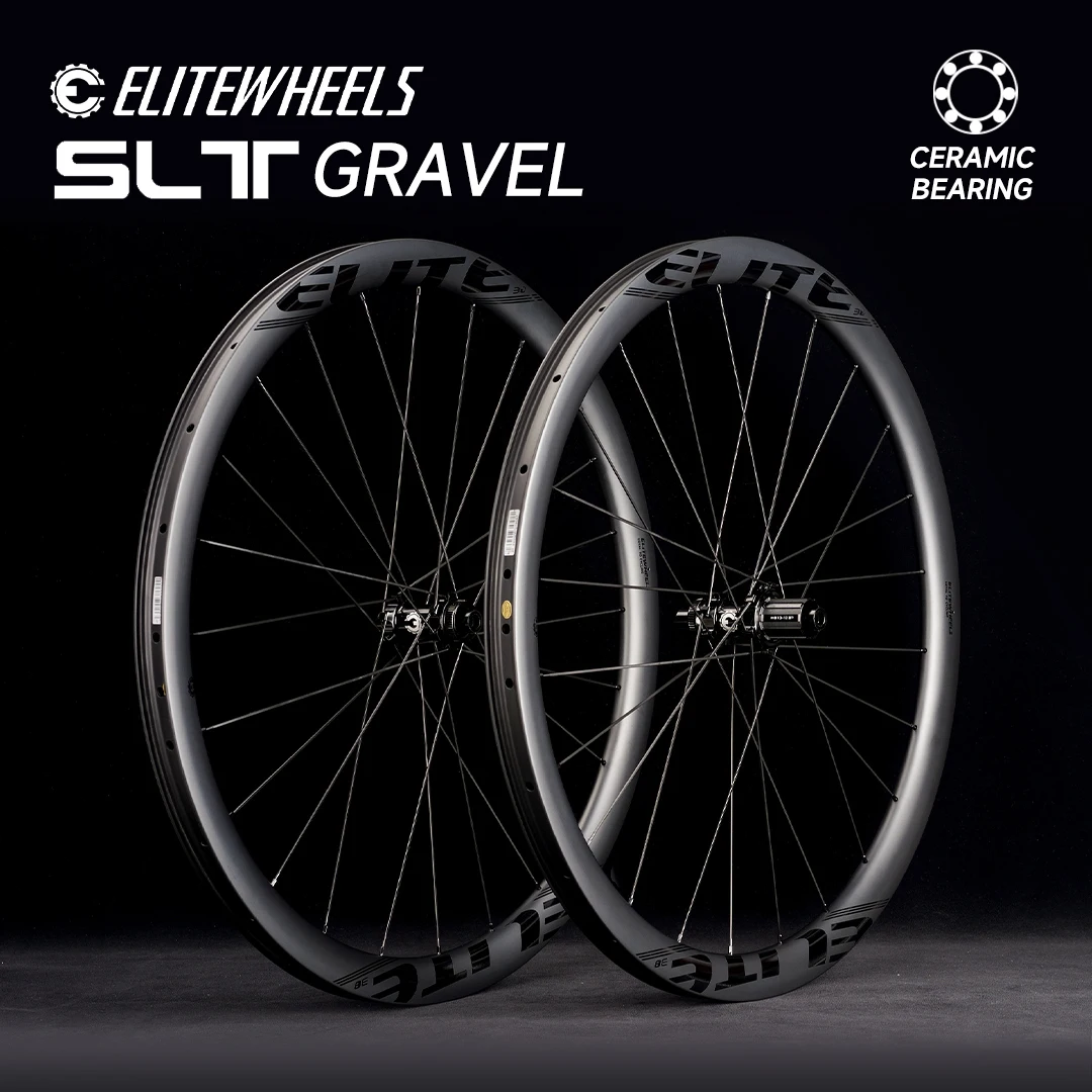 ELITEWHEELS SLT GRAVEL Juego de ruedas de carbono Cojinete de cerámica Freno de disco Ruedas de ciclocross 700C Bloqueo central SHIMAN0 XDR Buje