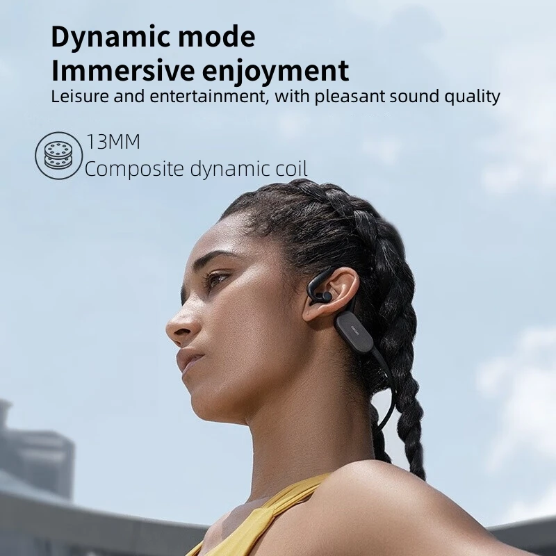 DACOM 2 in 1 Bone Conduction Earphones Dynamic Driver and Sport Bluetooth Headphone,IP66Waterproof,Noise Reduction,Bluetooth 5.0