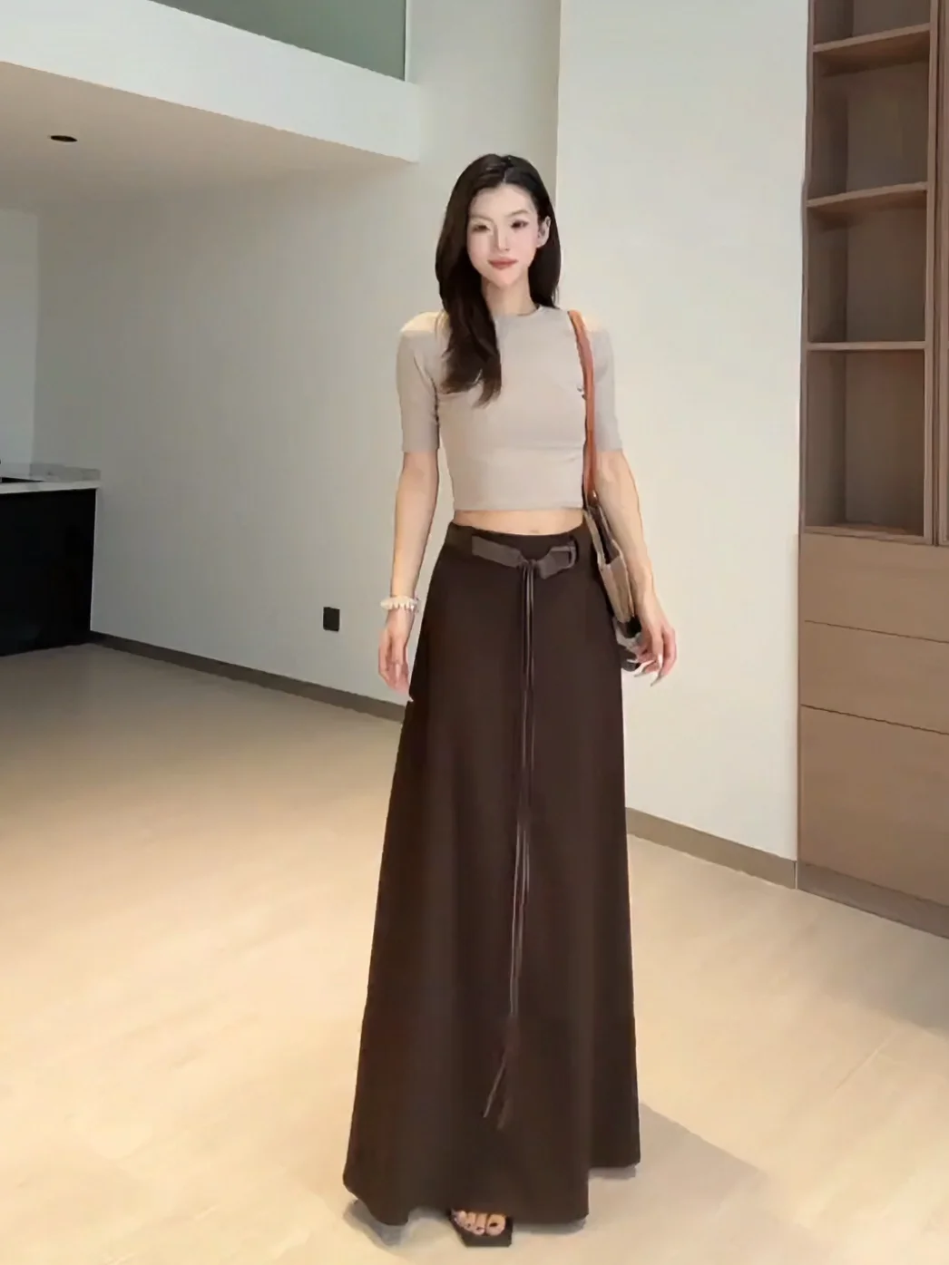 High Waist A-Line Midi Skirt Maxi Gown Vintage Pure Desire Style Full Flounce Half Body Skirt for plus Size Women
