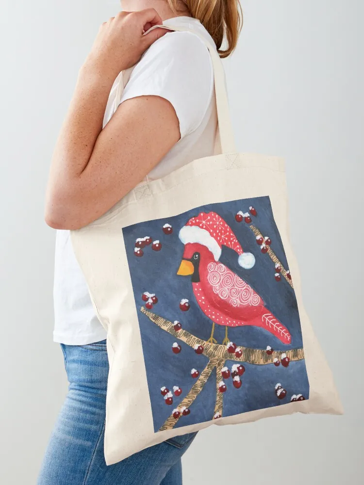 

Santa Cardinal Tote Bag tote bags aesthetic Women bags shopping bag logo bags woman 2025