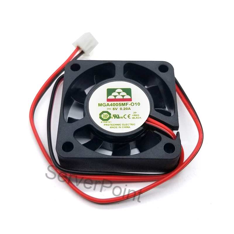 Genuine New MGA4005MF-O10 DC 5V 0.20A 40x40x10mm  2 Lines Server Square Cooling Fan