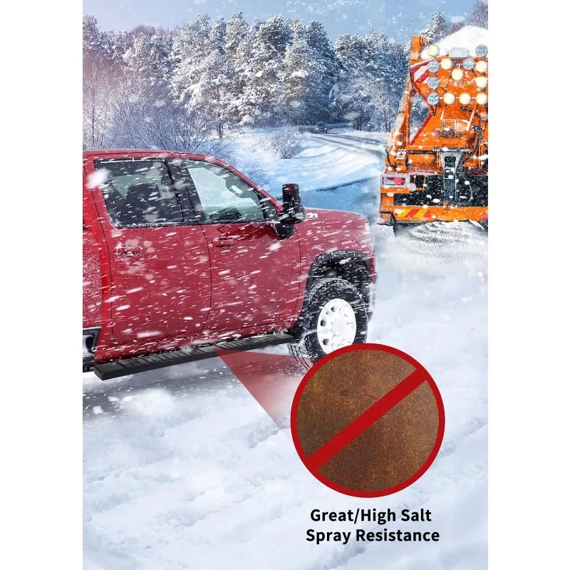 لوحات تشغيل 6 بوصات متوافقة مع 2019-2025 Chevy Silverado/GMC Sierra 1500 Crew Cab، 2020-2025 2500HD 3500HD